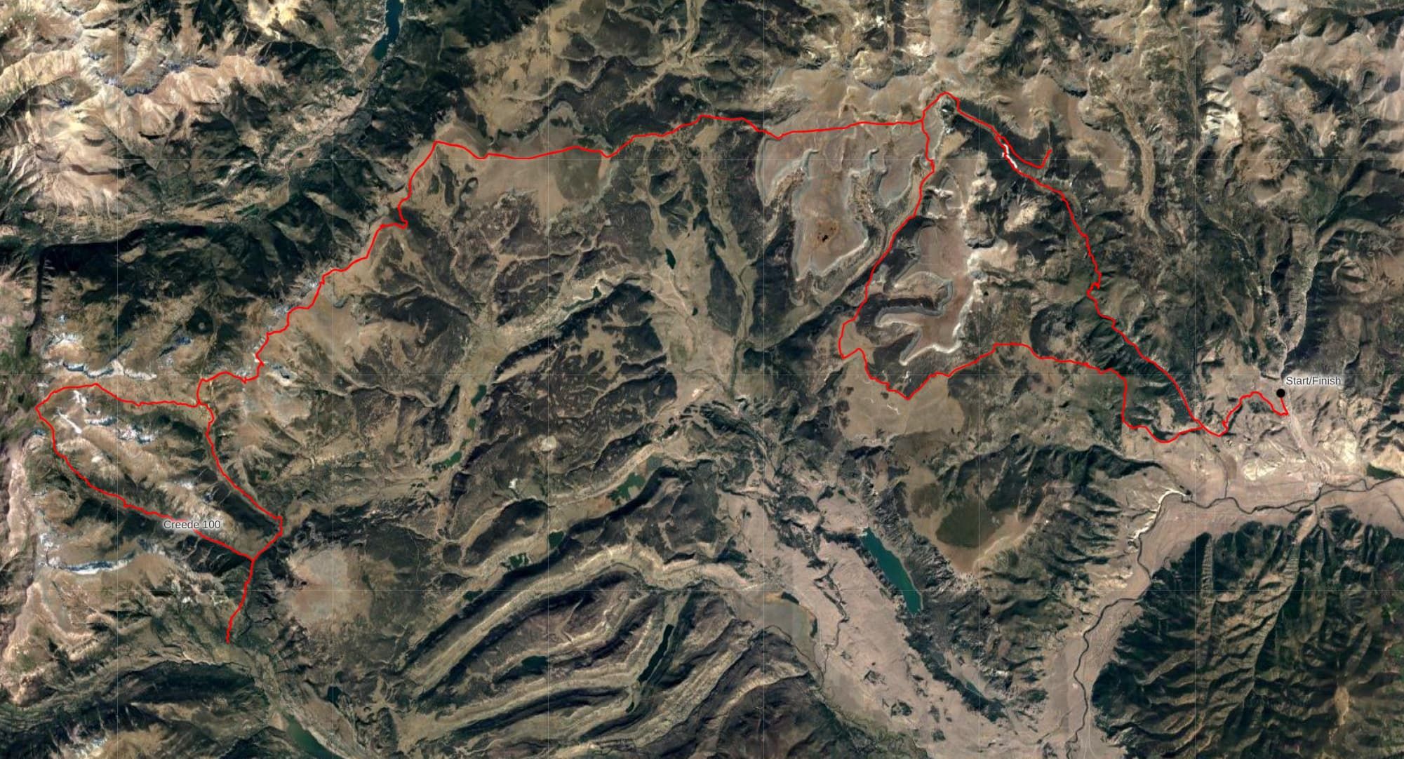 The Creede 100 race course